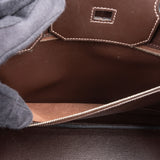 Hermès Brun Boxcalf Leather Palladium Birkin 35 Handbag