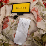 Gucci Floral Print Silk Ruffle Longsleeve Blouse (IT40)