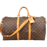 Louis Vuitton Monogram Canvas Keepall 50 Bandoulière Travel Bag