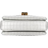 Celine Quilted Bicolor Calfskin Medium C Crossbody Bag
