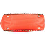 Valentino Garavani Red Leather Rockstud Shopper Handbag