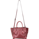 Prada Glace Calf Leather Twin Pocket Shopper Handbag