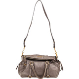 Miu Miu Vitello Lux Leather Drawstring Satchel Handbag
