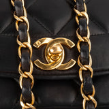 Chanel Quilted Lambskin 24K Gold Medium Diana Single Flap Crossbody Bag