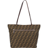 Fendi Monogram Zucca Canvas Tote Shoulder Bag