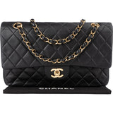 Chanel Quilted Lambskin 24K Gold Medium Double Flap Crossbody Bag
