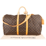 Louis Vuitton Monogram Canvas Keepall 55 Bandoulière Travel Bag