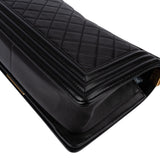 Chanel Quilted Lambskin Medium Boy Single Flap Crossbody Bag
