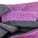 Balenciaga Purple Leather Large City Work Handbag