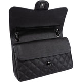 Chanel Soblack Edition Quilted Calfskin Jumbo Double Flap Crossbody Bag