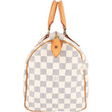 Louis Vuitton Monogram Damier Azur Canvas Speedy 30 Handbag - vintageandkickz