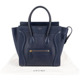Céline Blue Leather Luggage Handbag