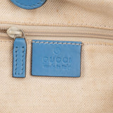 Gucci Monogram GG Canvas Blue Leather Sukey Handbag