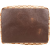 Gucci Monogram GG Canvas Web Strip Shopper Shoulder Bag