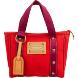 Louis Vuitton Rouge Cotton Antigua Cabas PM Handbag