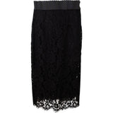 Dolce & Gabbana Black Spitze Lace-Trimmed Skirt (IT42)