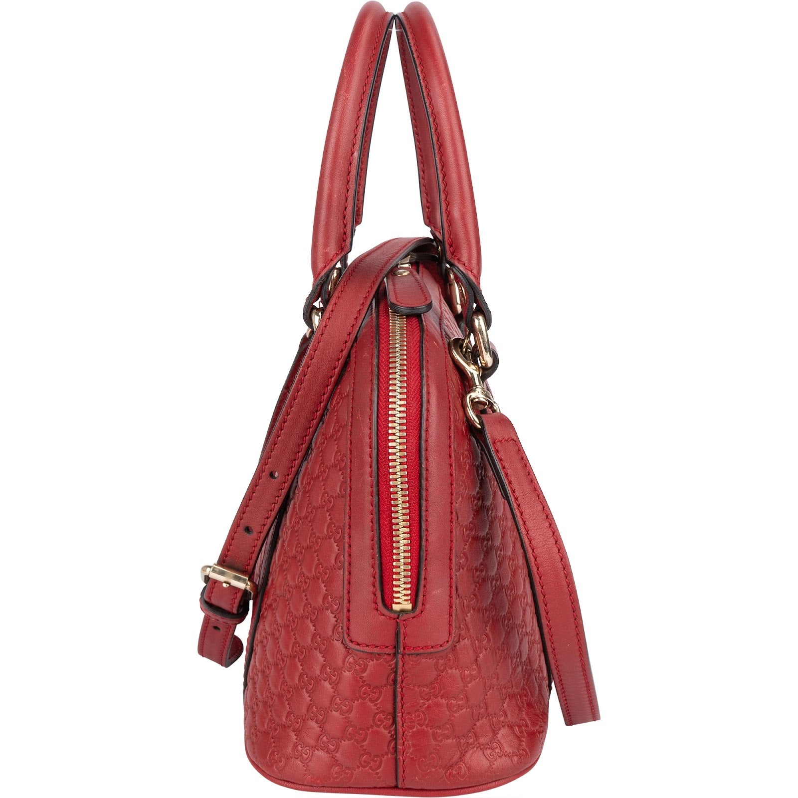 Gucci Microguccissima Leather Small Dome Satchel Handbag - vintageandkickz