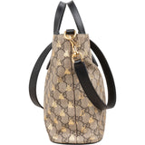 Gucci Monogram GG Supreme Bee Print Small Tote Handbag