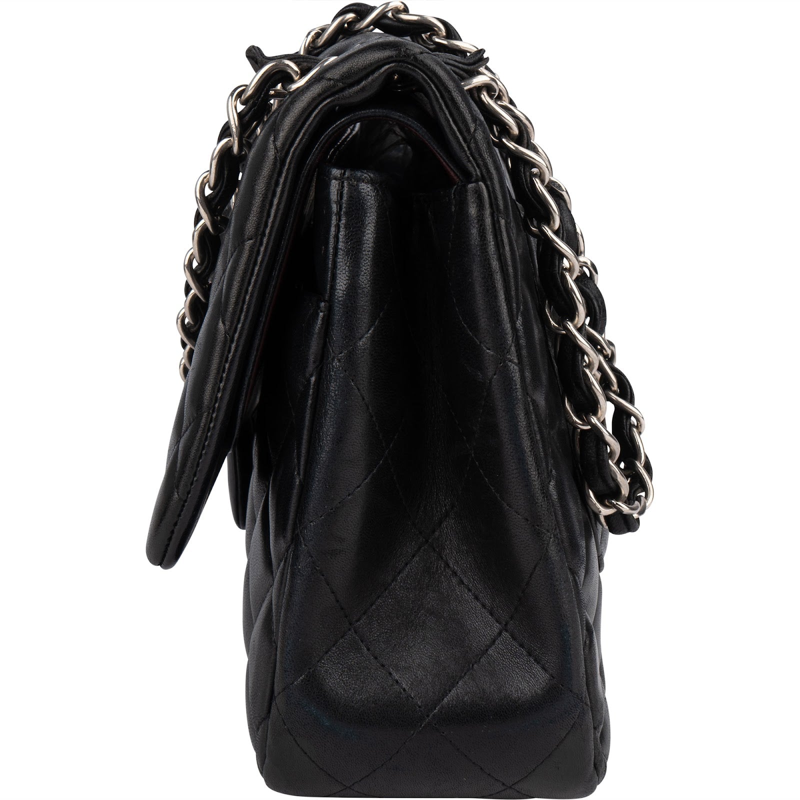 Chanel Quilted Lambskin Jumbo Double Flap Crossbody Bag xx datacode - vintageandkickz