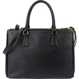 Prada Black Saffiano Metal Leather Large Galleria Handbag