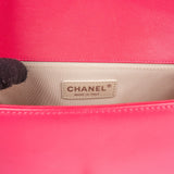 Chanel Quilted Lambskin Single Flap  Boy Crossbody Bag