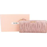 Miu Miu Vitello Matelassé Leather Zip Around Wallet
