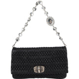 Miu Miu Matelassé Nappa Leather Crystal Shoulder Bag