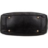 Salvatore Ferragamo Black Leather Gancini Melike Tote Shoulder Bag