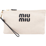 Miu Miu Chic Canvas Emblem Pouch Bag