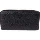 Louis Vuitton Noir Monogram Empreinte Leather Zippy Wallet