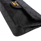 Chanel Quilted Lambskin 24K Gold Small Double Flap Shoulder Bag