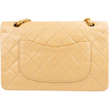 Chanel Quilted Lambskin 24K Medium Gold Double Flap Shoulder Bag