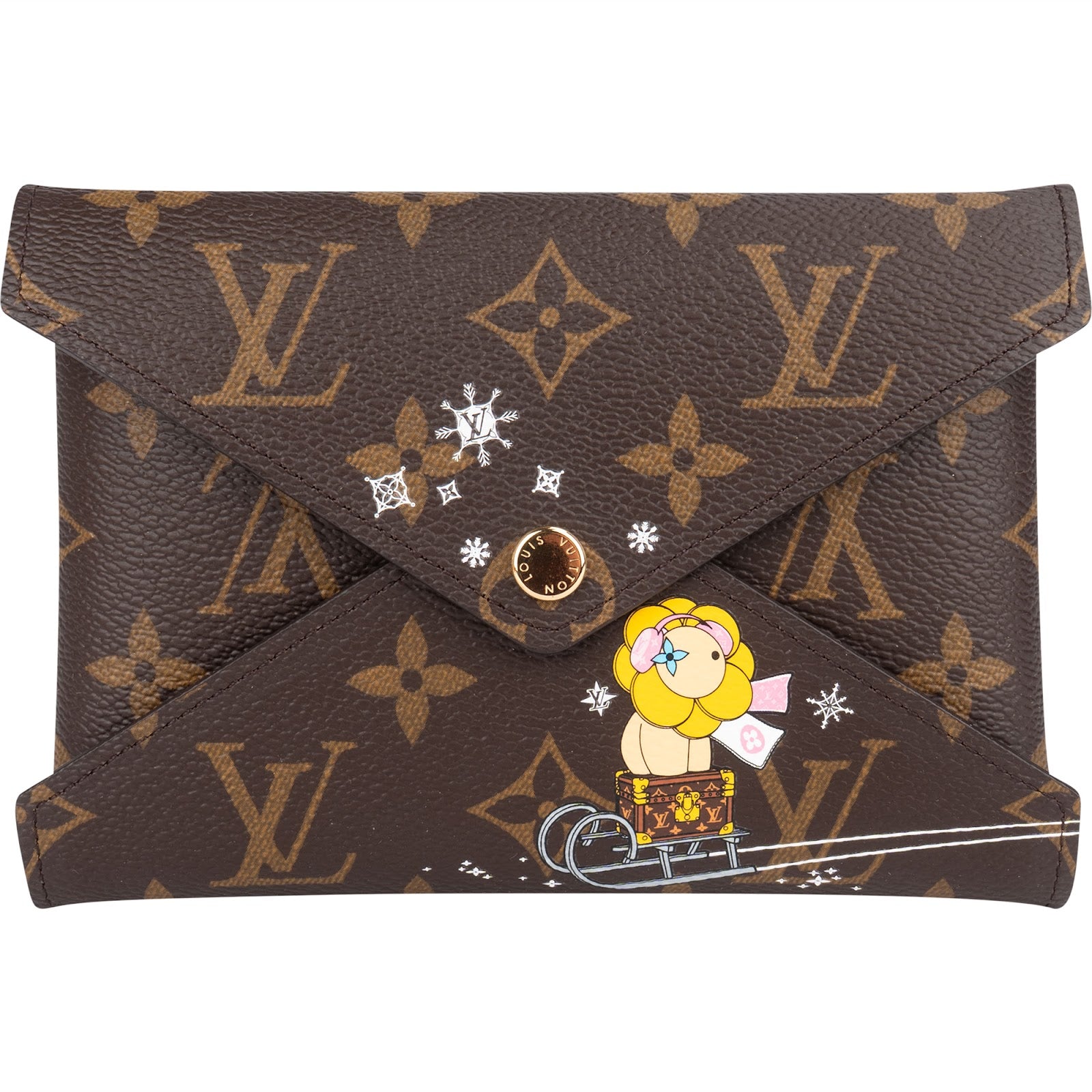 Louis Vuitton Monogram Canvas Limited Xmas Medium Pochette Kirigami Pouch - vintageandkickz