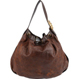 Gucci Guccissima Leather Drawstring Interlocking G Tassel Hobo Shoulder Bag