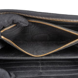 Prada Saffiano Leather Zip Around Wallet