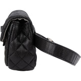 Chanel Noir Quilted Lambskin Palladium Uniform Belt Bag