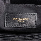 Saint Laurent Quilted Leather Large Monogram Clutch