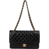 Chanel Quilted Lambskin Medium Double Flap Shoulder Bag