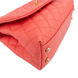 Chanel Quilted Caviar Leather Small Coco Handle Handbag