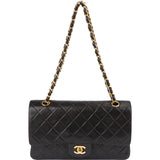 Chanel Quilted Lambskin 24K Gold Medium Double Flap Shoulder Bag