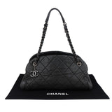 Chanel Quilted Iridescent Calfskin Just Mademoiselle Bowling CC Shoulder Bag