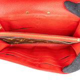 Louis Vuitton Canvas Monogram Red Leather Pallas Wallet