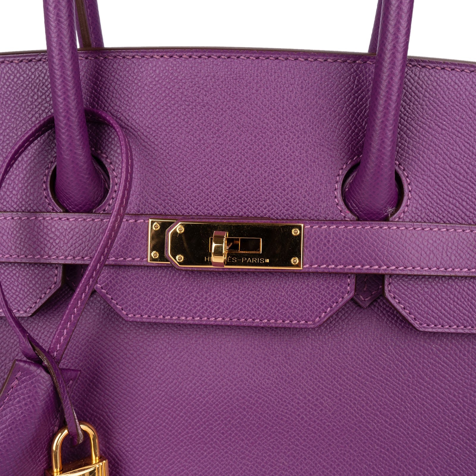 Hermès Violet Epsom Leather Birkin 35 Handbag - vintageandkickz