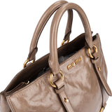 Miu Miu Vitello Lux Leather Tote Handbag