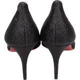 Christian Louboutin Black Mesh Glitter Follies Strass Pumps (37,5)