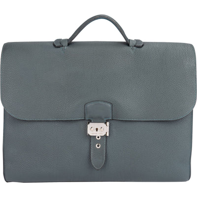 Hermès Gris Togo Leather Sac à Dépêches Business Handbag