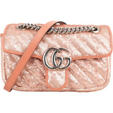 Gucci Quilted Sequin GG Marmont Small Crossbody Bag