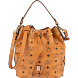 MCM Monogram Visetos Drawstring Bucket Handbag