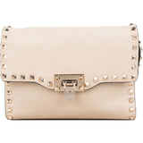 Valentino Garavani Grained Leather Rockstud Flap Crossbody Bag
