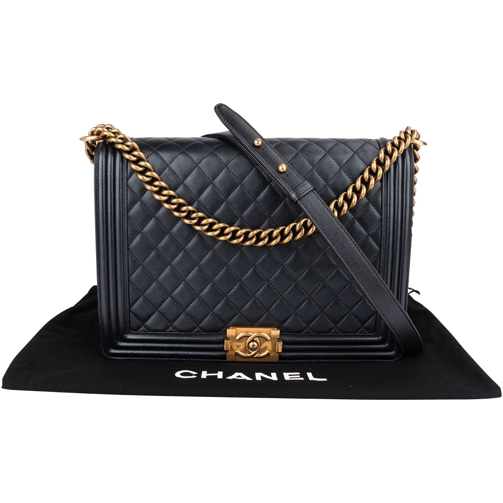 Chanel Quilted Leather Boy Single Flap Crossbody Bag - vintageandkickz